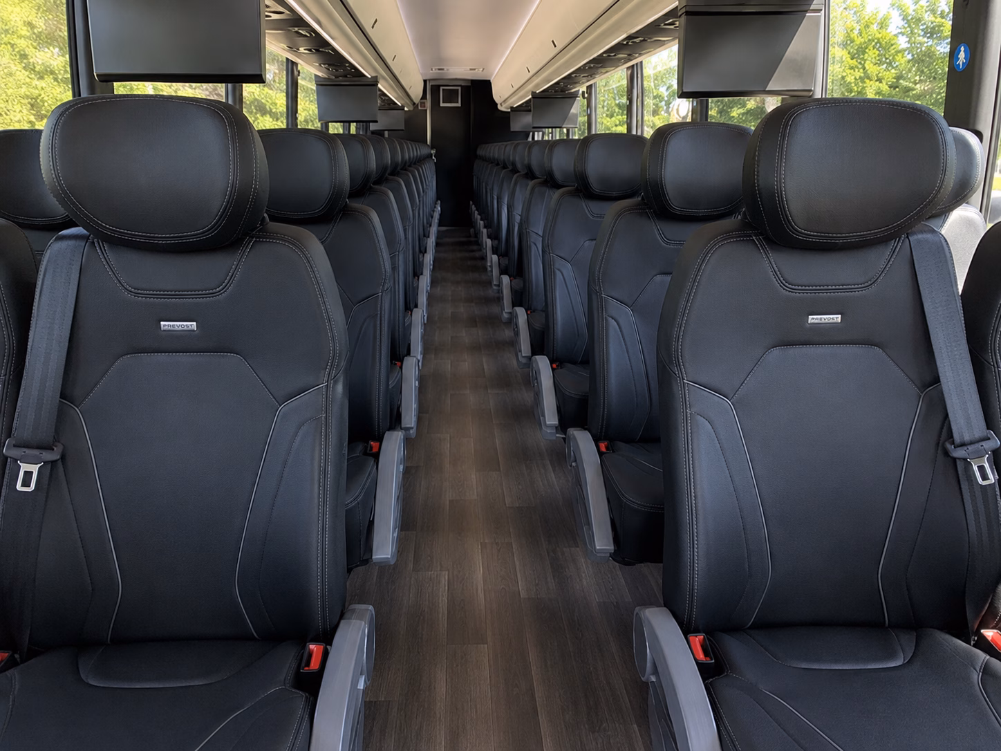 concord charter bus rental interior