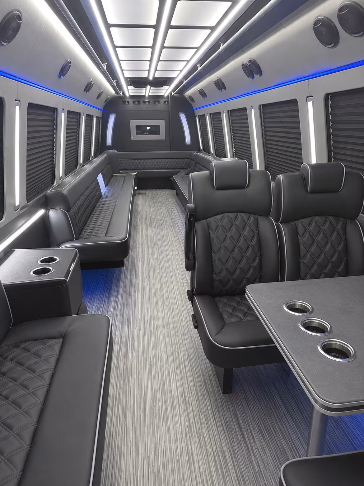 pittsburg 25 passenger party bus inside
